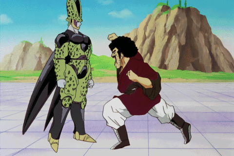 Cell après le Final Flash de Vegeta - Dragon Ball GIF